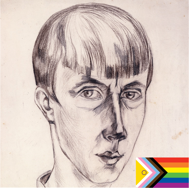 queermuseumday, Selbstbildnis, 1917, Zeichnung, 46,3 x 37,5 cm, Berliner Sparkasse © VG Bild-Kunst, Bonn 2022